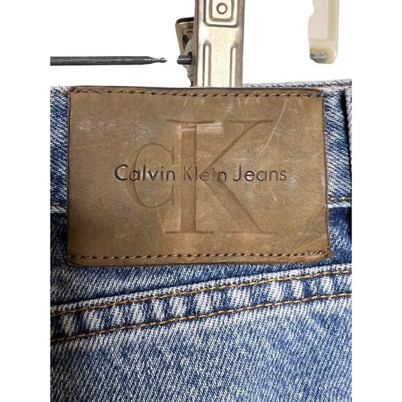 Calvin Klein Mens Classic Fit 100% Cotton Jeans Size 36 Double Stone Wash Denim - Picture 3 of 16